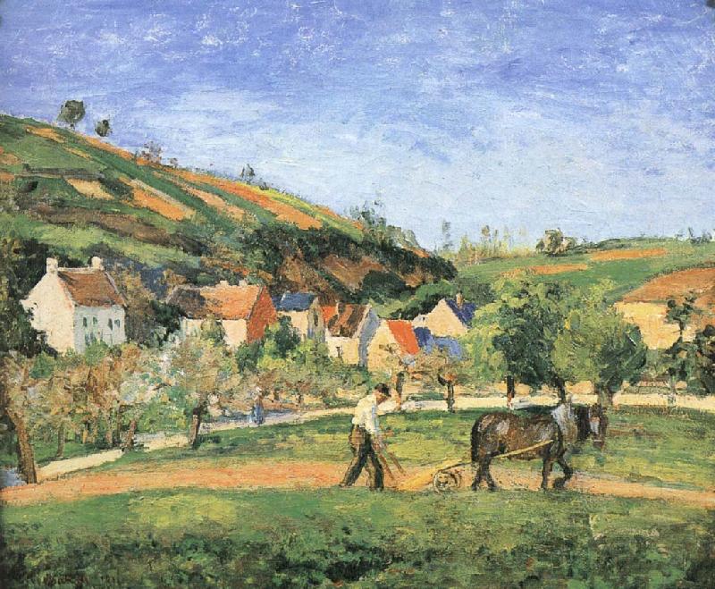 Camille Pissarro Men farming China oil painting art